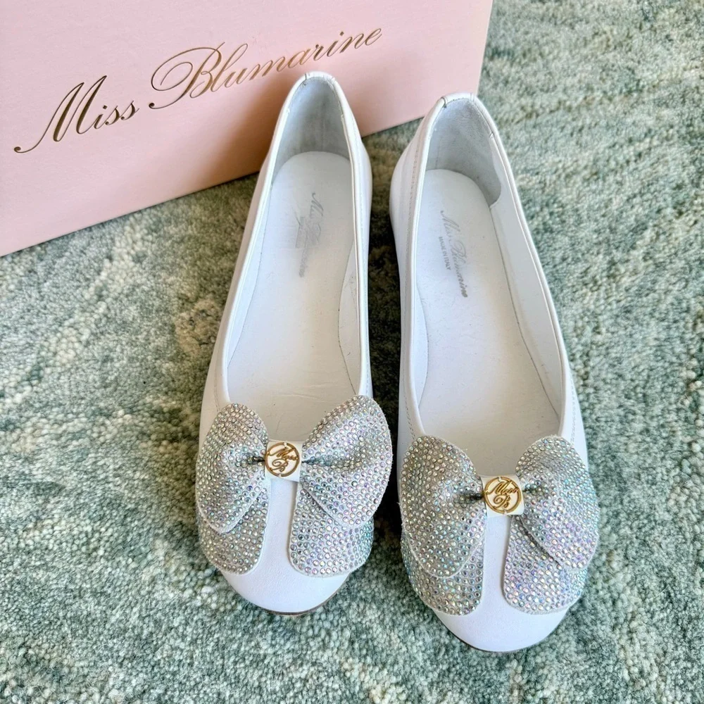 MISS BLUMARINE Flat Shoes for Girls, Size 35, Authentic